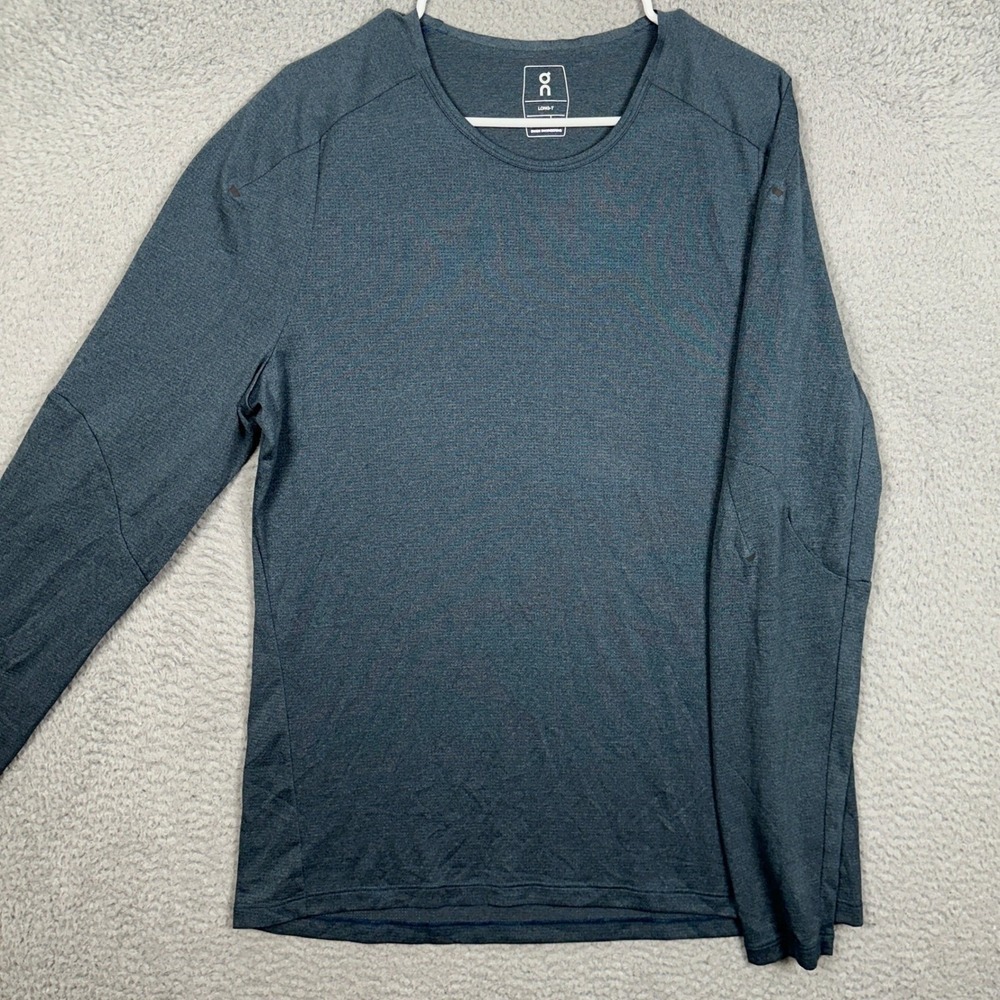 On T-Shirt Mens XL Gray Running Long-T Performance Tee Lightweight Pullover EUC